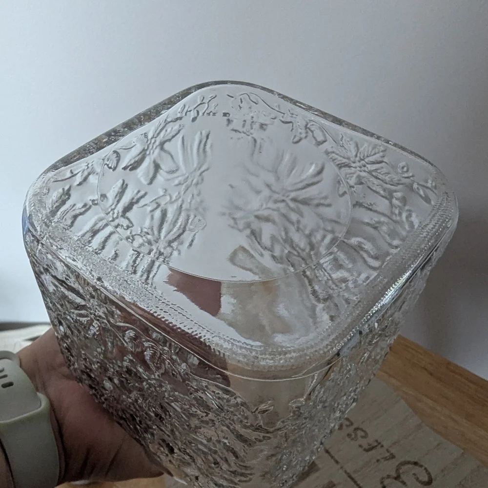 Fantasia Short Canister Jar By Princess House EUC Vintage